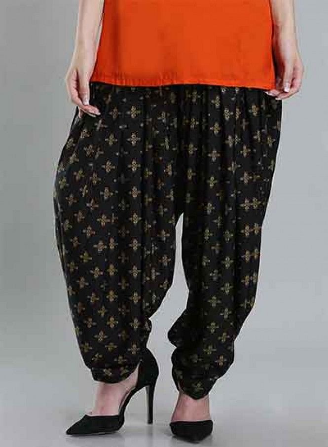 Flower Printed Black Dhoti Pants: Buy Flower Printed Black Dhoti Pants  Online only at Pernia's Pop-Up Shop 2024